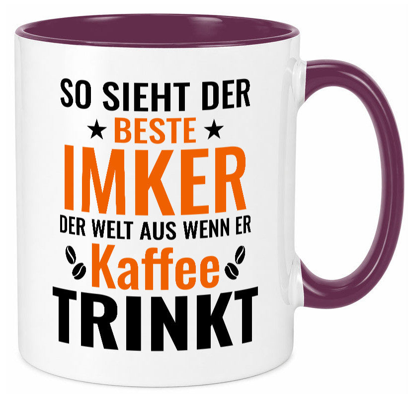 Kaffee trinkt: Imker | Imkerei lustiger Spruch Geschenk Humor Geschenkidee Tasse