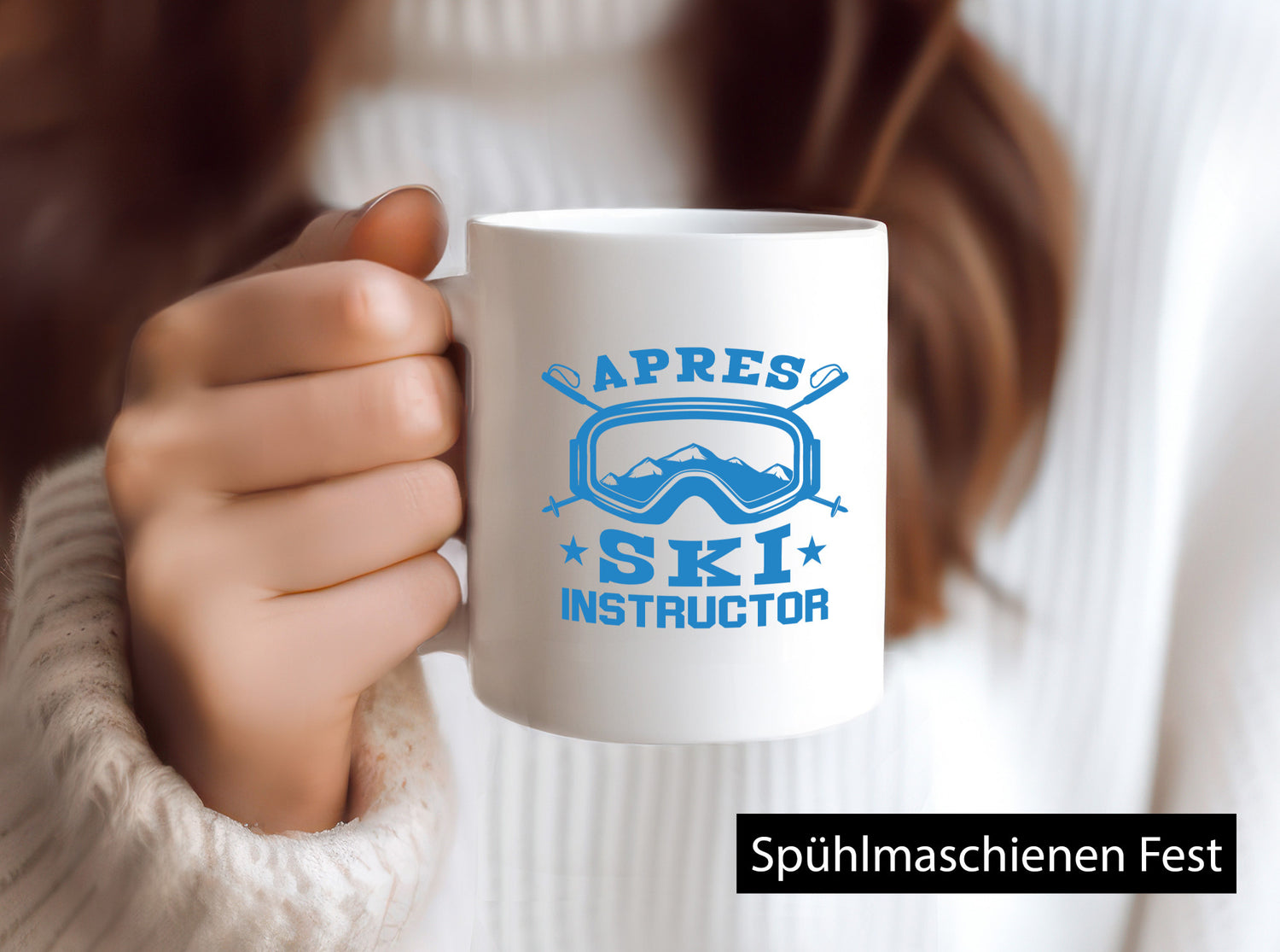 Apres Ski Instructor | Ski-Brille Ski-Stöcke Berge lustiger Spruch Geschenk
