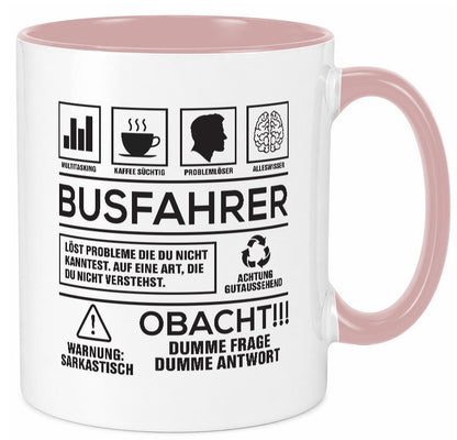 Achtung Probleme Busfahrer | Berufsfahrer Fahrer Geschenk Arbeit Kollegen Büro