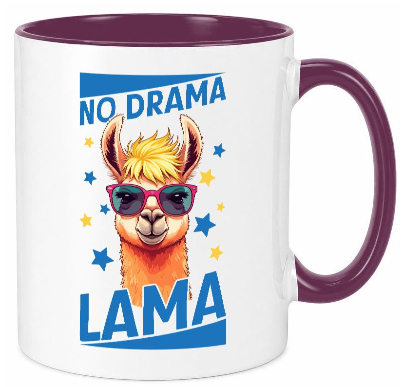 No Drama Lama | Alpaka mit Sonnenbrille Geschenk Humor Geschenkidee lustiger Tasse