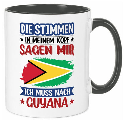 Guyana | Urlaub Stimmen in meinem Kopf Traumland lustig Humor Geschenkidee Tasse
