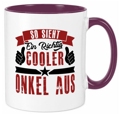 So sieht ein richtig cooler Onkel aus | lustig Humor Geschenkidee Geschenk Tasse