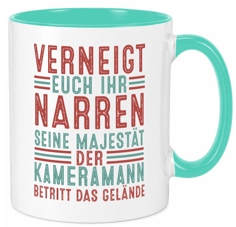Verneigt euch: Kameramann | Kamera Geschenk Humor Geschenkidee lustiger Spruch Tasse