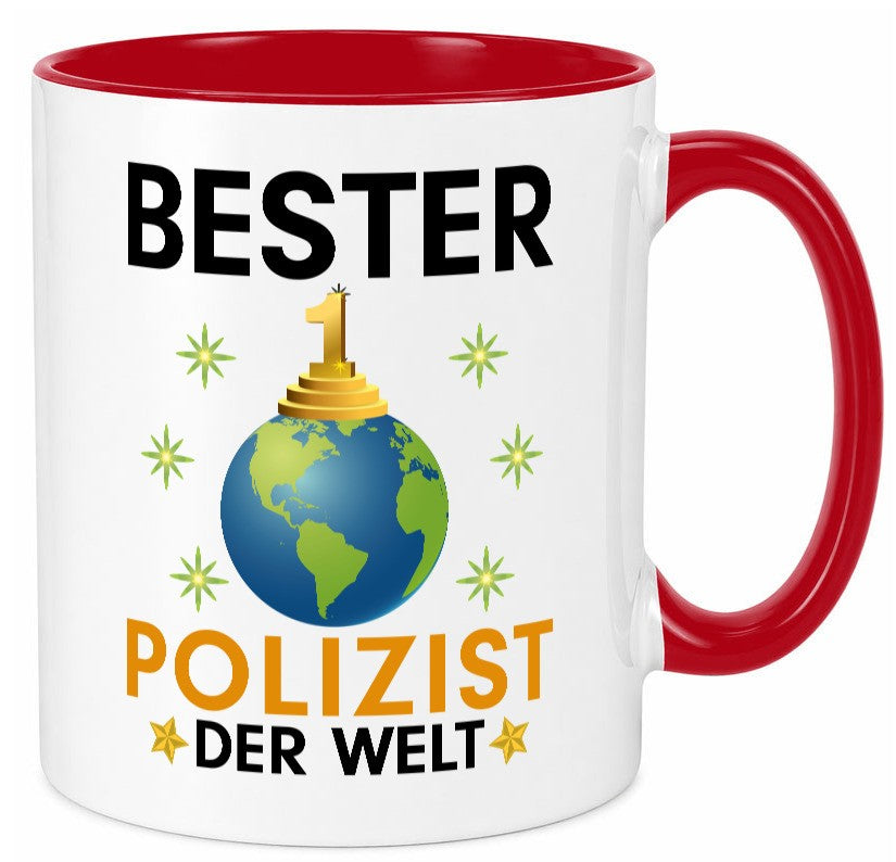 Welt Bester Polizist | Polizei lustiger Spruch Geschenk Humor Geschenkidee Tasse