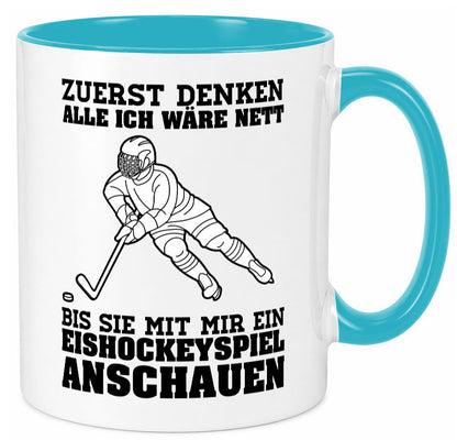 Eishockeyspiel | Eishockeyfan Tasse Eishockeyspieler Humor Geschenkidee