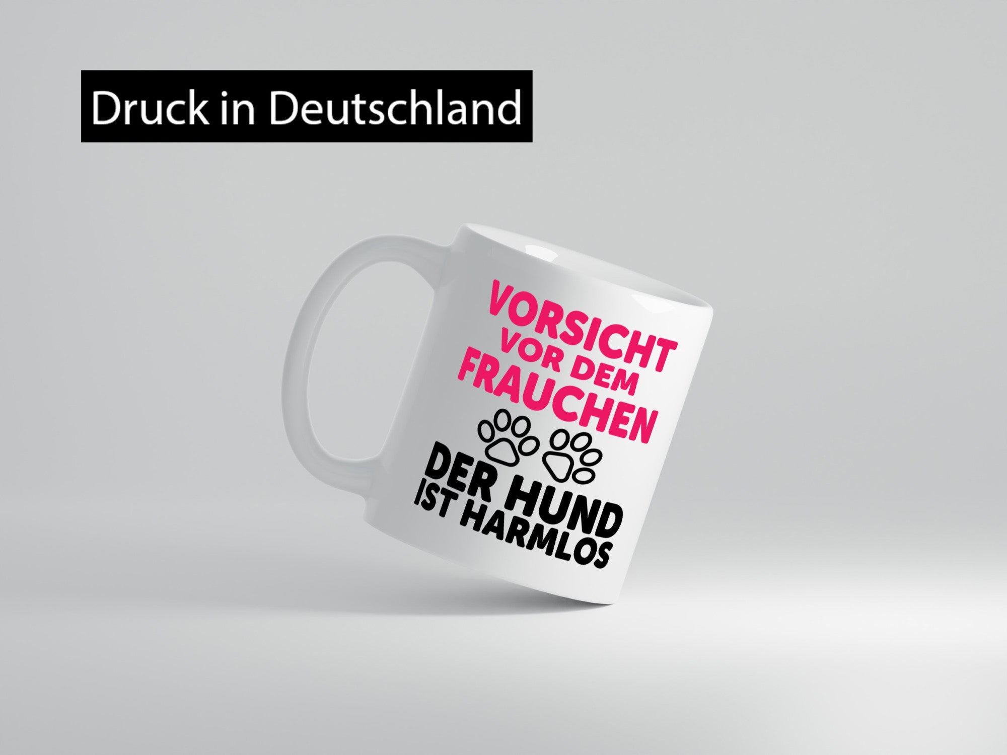 Vorsicht vor dem Frauchen der Hund ist Harmlos | Geschenk Tierliebhaber Humor