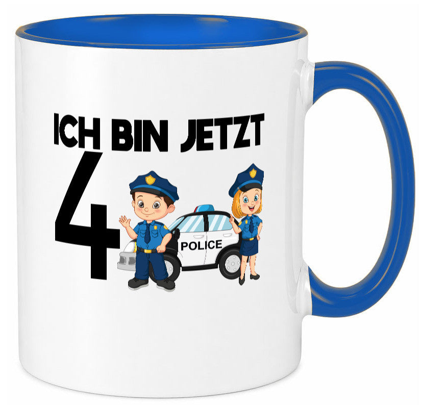 Ich bin jetzt 4 | Polizei 4. Geburtstag Jähriger Geschenk Geschenkidee lustiger