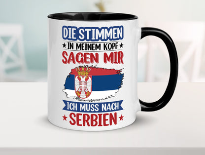 Serbien | Urlaub Stimmen in meinem Kopf Traumland v2 Geschenk Humor