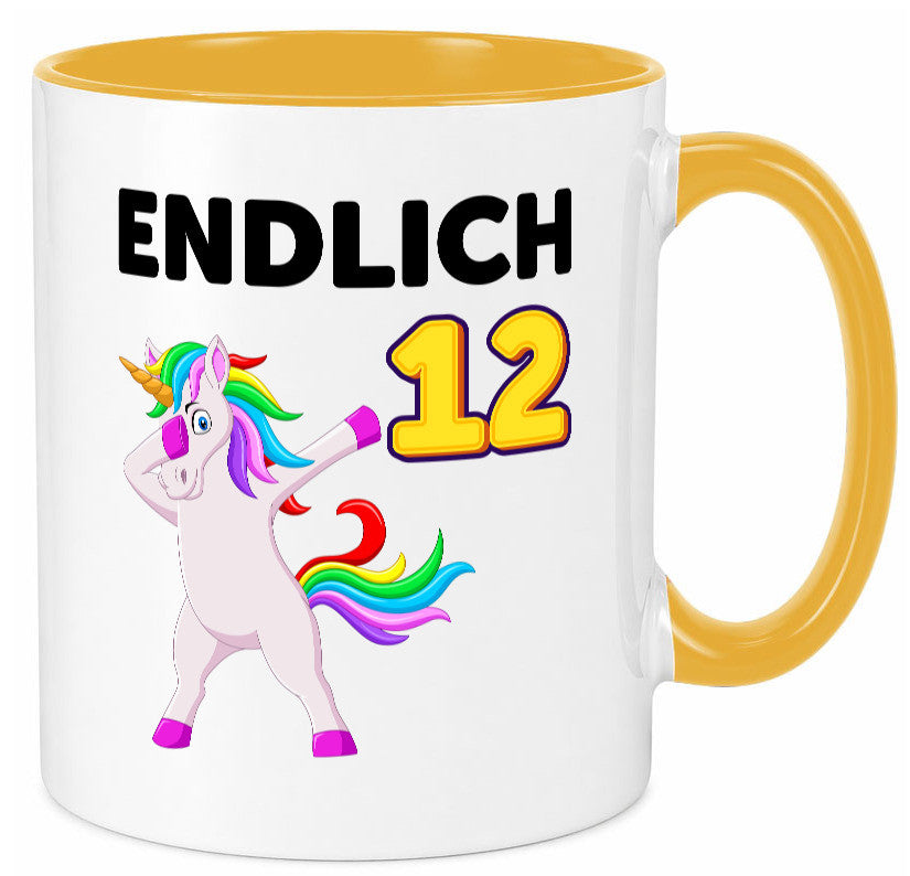 12. Geburtstag | endlich 12 Jahre Einhorn Mädchen lustig Geschenkidee Geschenk