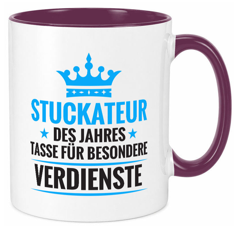 Besonderer Verdienst: Stuckateur | Innenausbau Beruf lustiger Spruch Geschenk