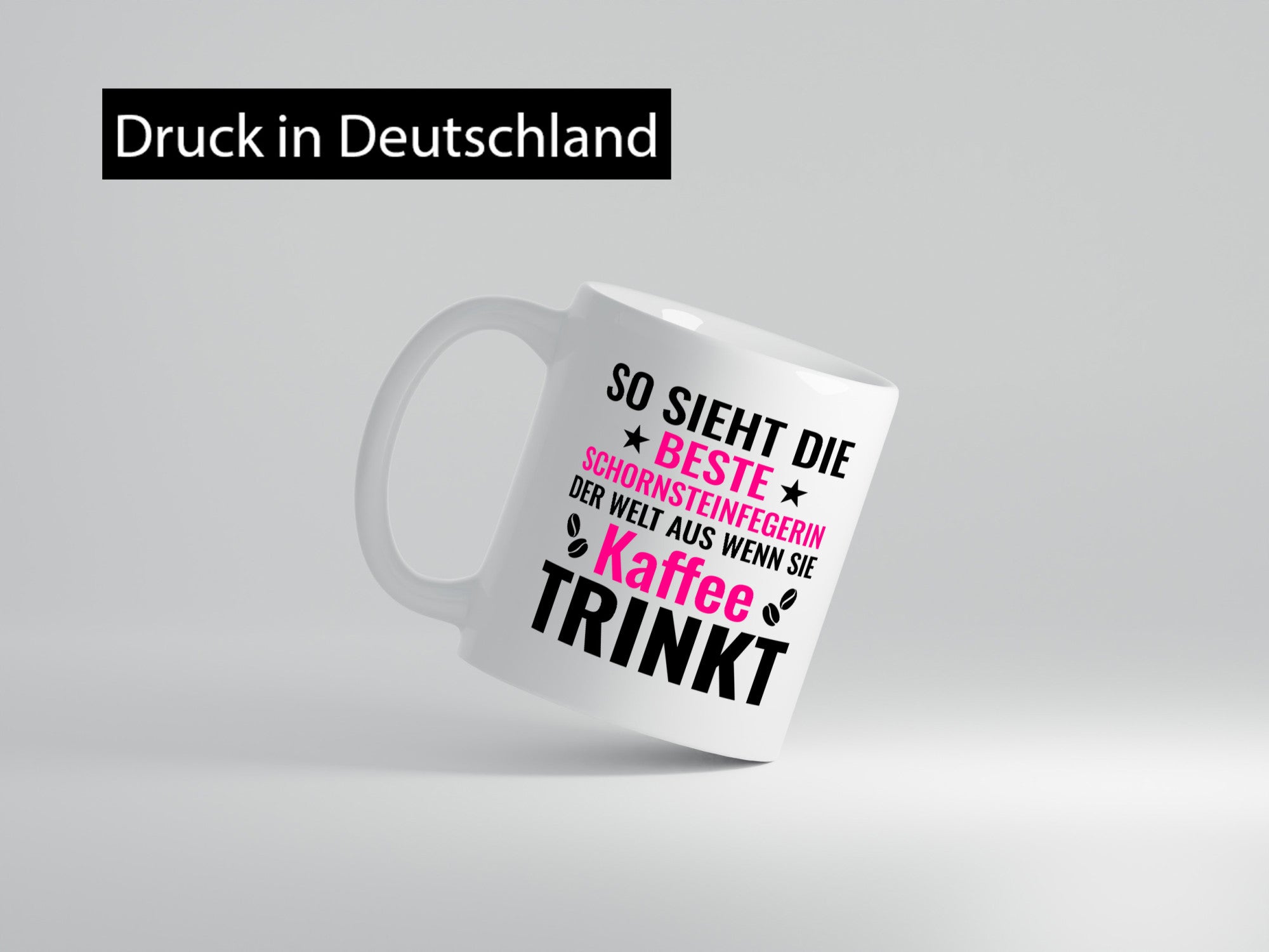 Kaffee trinkt: Schornsteinfegerin | Kaminkehrer lustiger Spruch Geschenk Humor