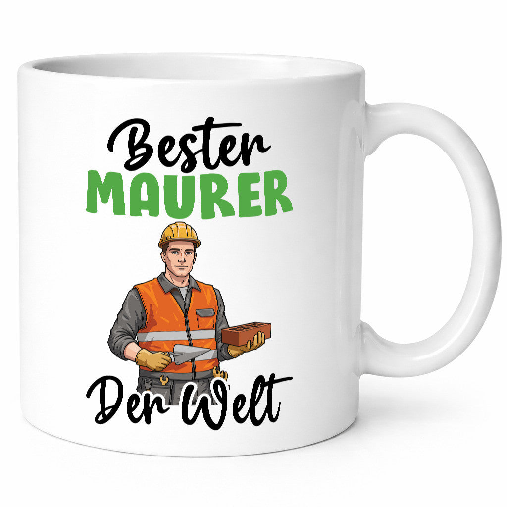 Bester Maurer | Bau Handwerker v2 Humor Geschenkidee Tasse