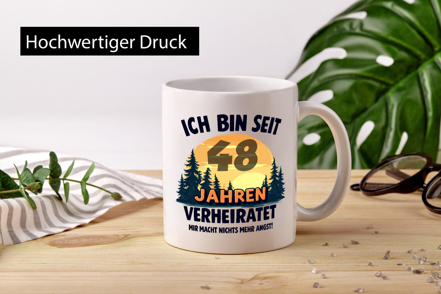 Ich bin Verheiratet | 48. Hochzeitstag Ehepaar Geschenkidee Humor Tasse