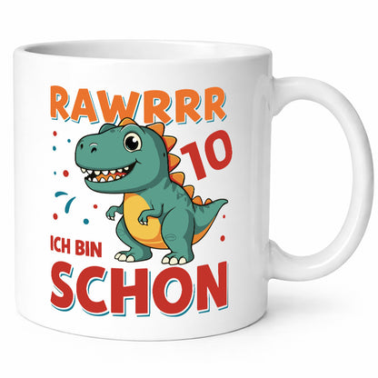 10. Geburtstag | 10 Jahre Raw ich bin schon T-Rex Geschenkidee Humor Tasse