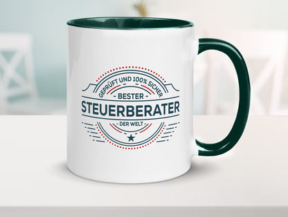 Geprüft und sicher: Steuerberater | Steuern Geschenk Humor Geschenkidee Tasse