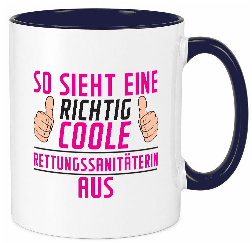 Richtig Coole Rettungssanitäterin | Sanitäter lustiger Spruch Geschenk Humor Tasse