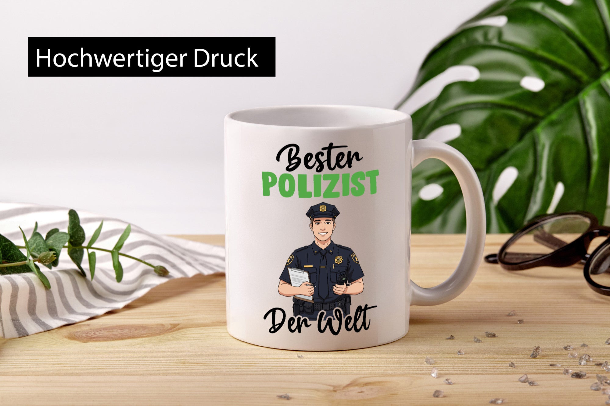 Bester Polizist | Polizei v2 Humor Geschenkidee Tasse