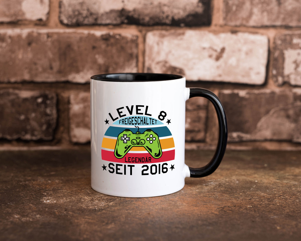 Level 8 | legendär seit 2016 Controller Geschenk Humor Geschenkidee lustiger Tasse