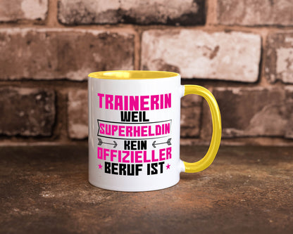 Superheldin Trainerin | Sportverein Humor Geschenkidee Tasse