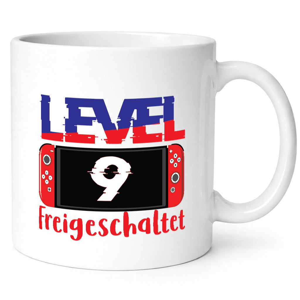 Level 9 Freigeschaltet | 9. Geburtstag Zocker Gamer Humor Geschenkidee Tasse