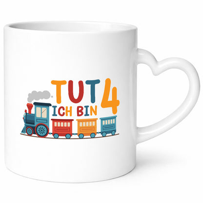 4. Geburtstag | 4 Jahre Eisenbahn Zug junge lustig Geschenkidee Geschenk Tasse