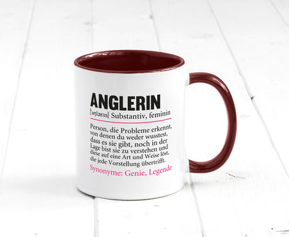 Anglerin | Spruch Angeln Fischerin Beruf Humor Arbeit Kollegen Büro