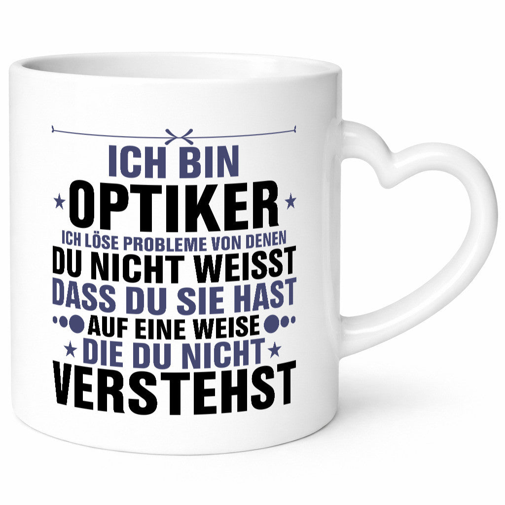 Löse Probleme: Optiker | Augenoptiker v2 Humor Geschenkidee Tasse