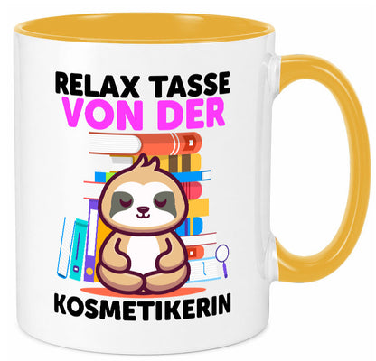 Relax Tasse: Kosmetikerin | Kosmetik Stylistin lustiger Spruch Geschenk Humor