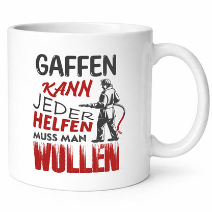 Gaffen kann jeder helfen muss man wollen | Feuerwehr lustig Humor Geschenkidee