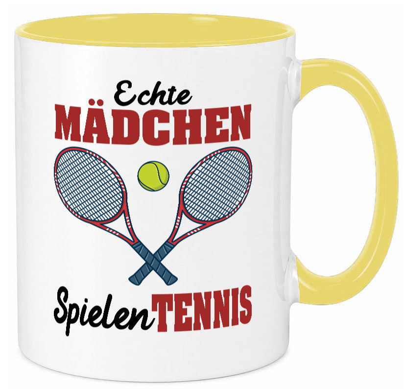 Echte Mädchen Spielen Tennis | Sport Geschenkidee Humor Tasse