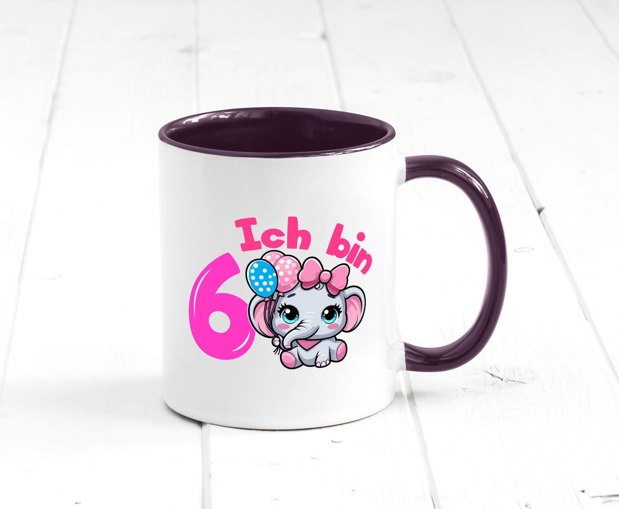 6. Geburtstag | 6 Jahre Elefant Mädchen Humor Geschenkidee Tasse