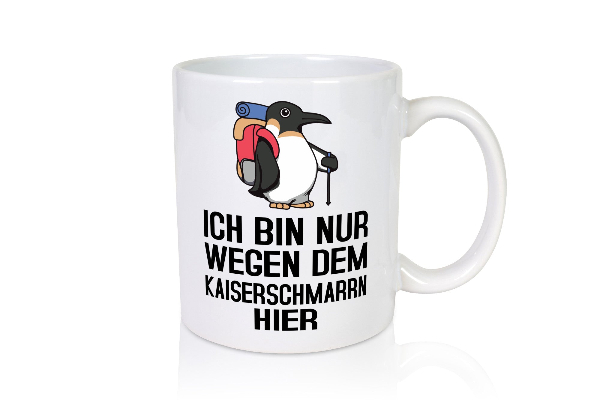 Nur wegen Kaiserschmarrn hier | Pinguin Rucksack lustig Humor Geschenkidee