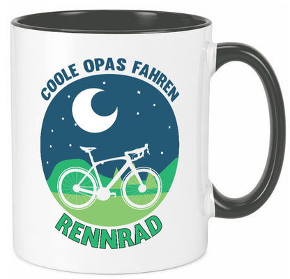 Coole Opas fahren Rennrad | Mond Landschaft Geschenk Familie Geschenkidee