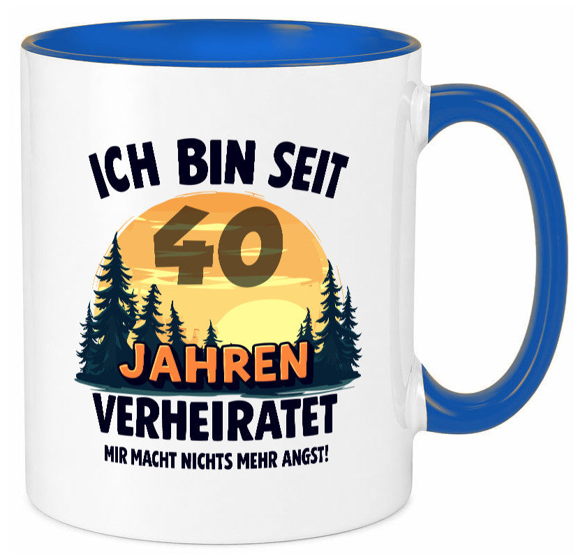 Ich bin Verheiratet | 40. Hochzeitstag Ehepaar v2 Humor Geschenkidee Tasse