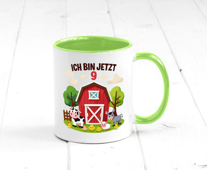 9. Geburtstag | 8 Jahre Bauernhof und Tiere Humor Geschenkidee Tasse