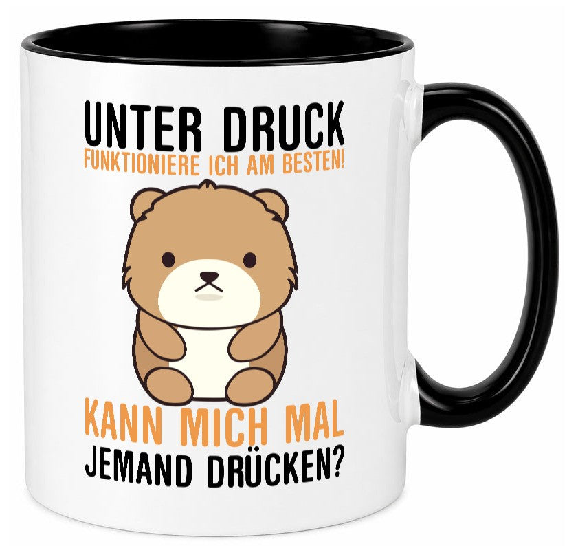 Kann mich jemand drücken | süßer Teddy Knuddeln Comic lustig Humor Geschenkidee Tasse