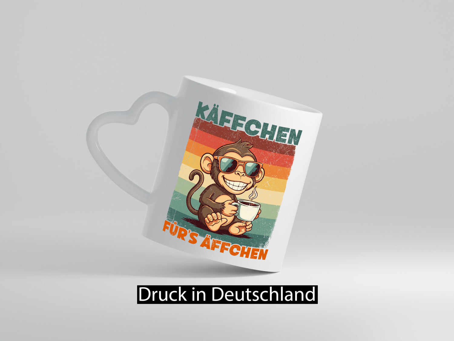 Käffchen fürs Äffchen | Affe Vintage Humor Geschenkidee Tasse
