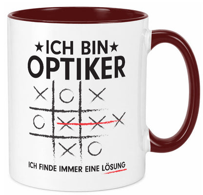 Löse Probleme: Optiker | Augenoptiker Geschenkidee Humor Tasse