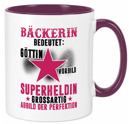 Bedeutung von Bäckerin | Bäckerei Frauen Backen lustig Humor Geschenkidee Tasse