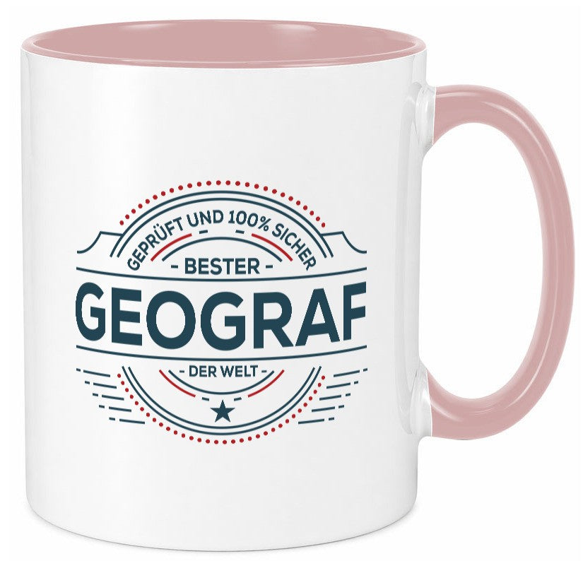 Geprüft und sicher: Geograf | Geografie Geschenkidee Humor Tasse