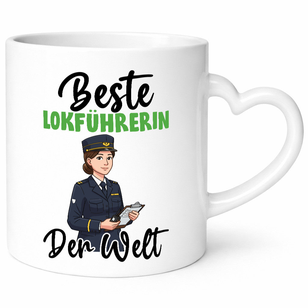 Beste Lokführerin | Zug Beruf v2 Humor Arbeit Kollegen Büro Geschenkidee Tasse