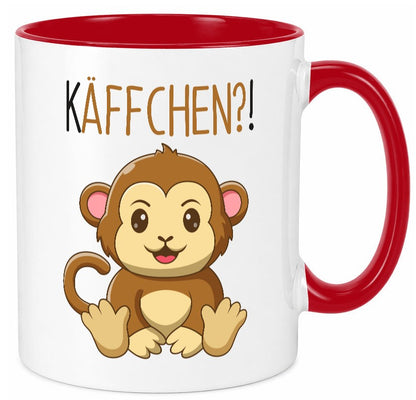 Käffchen? | süßer Affe Frauen Becher niedlich Humor Geschenkidee Tasse