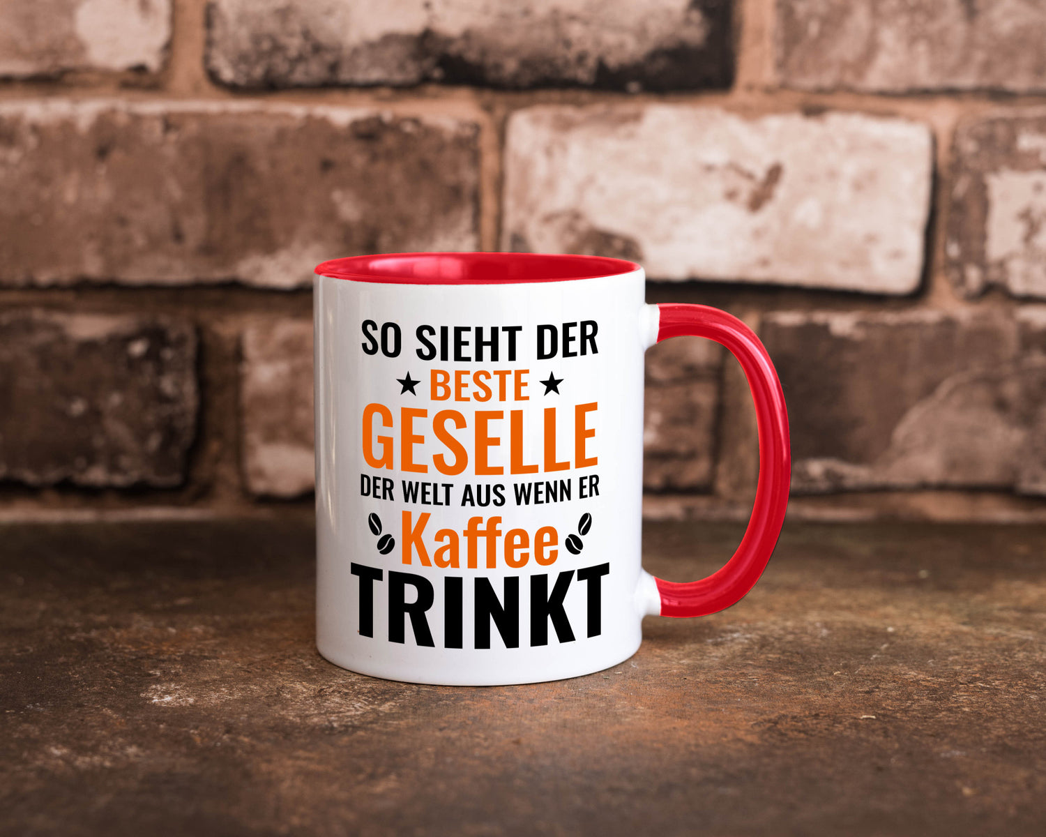 Kaffee trinkt: Geselle | Handwerker lustig Humor Geschenkidee Geschenk Tasse