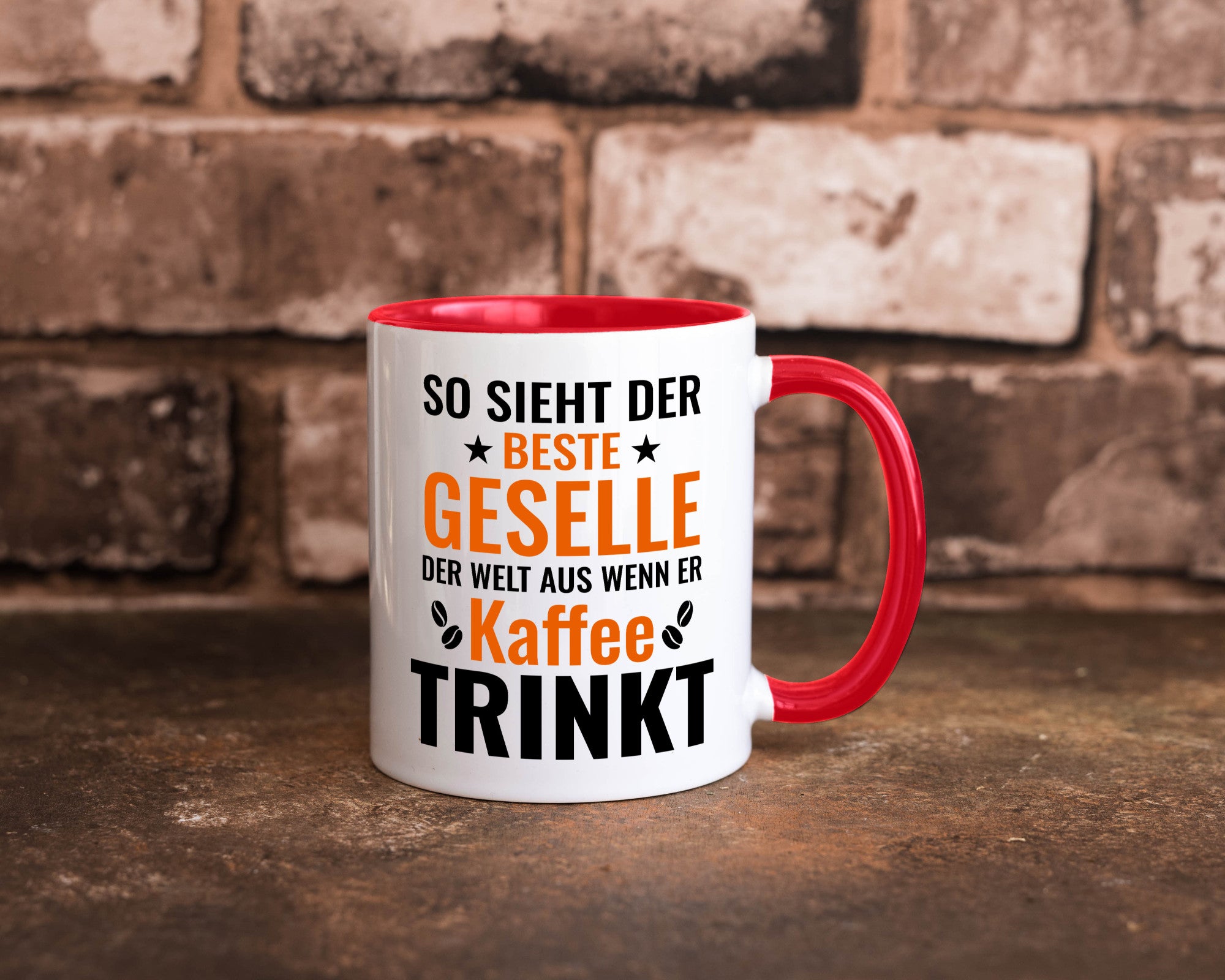 Kaffee trinkt: Geselle | Handwerker lustig Humor Geschenkidee Geschenk Tasse