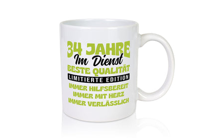 34 Jahre im Dienst | Jubiläum Arbeit v4 Geschenk Kollegen Büro lustiger Spruch