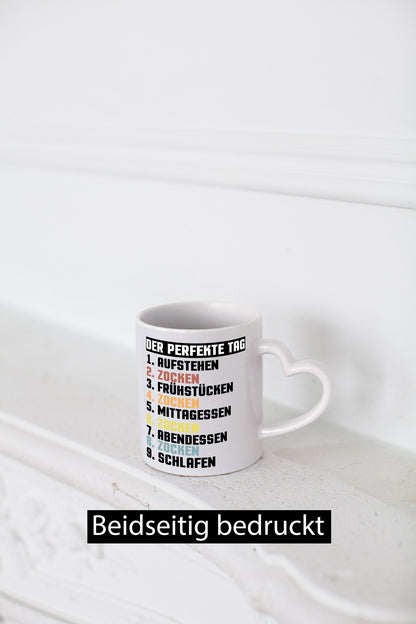 Der Perfekte Tag | Zocken Zocker Gamer Geschenkidee Humor Tasse
