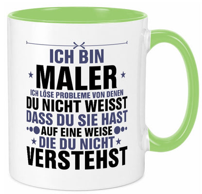 Löse Probleme: Maler | Malerei v2 lustig Humor Geschenkidee Geschenk Tasse