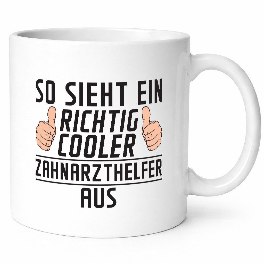 Richtig Cooler Zahnarzthelfer | Zahnmedizin Geschenkidee Humor Tasse