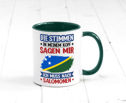 Salomonen | Urlaub Stimmen in meinem Kopf Traumland v2 Humor Geschenkidee Tasse