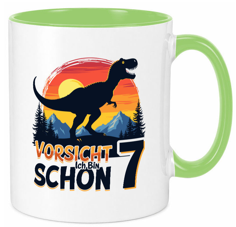 7. Geburtstag | 7 Jahre Dinosaurier v2 Geschenk Geschenkidee lustiger Spruch